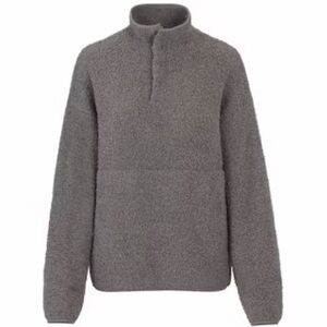 SKIMS COZY KNIT PULLOVER SMOKE
